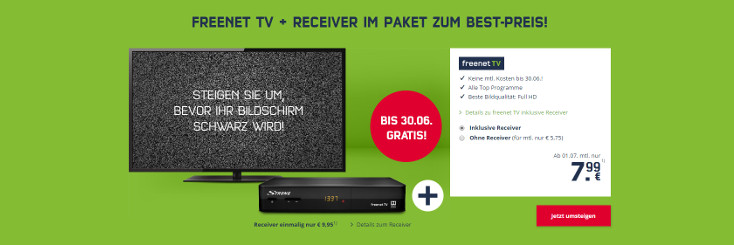 Freenet TV bis 30.6. gratis