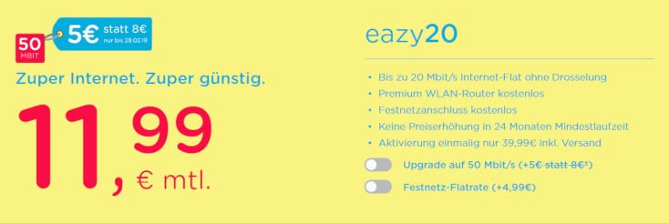 Eazy Internet 11,99 Euro